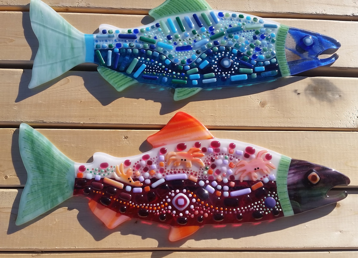 Mosaic Fish Family online Wall Hanging