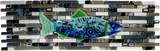 Mosaic Fish with Grey Finger Tiles